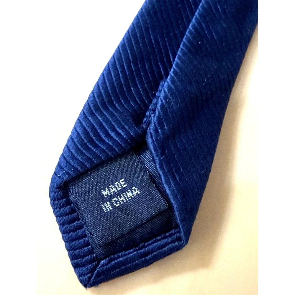Tommy‎ Hilfiger Neck Tie Micro Pattern in Orange / Navy Blue